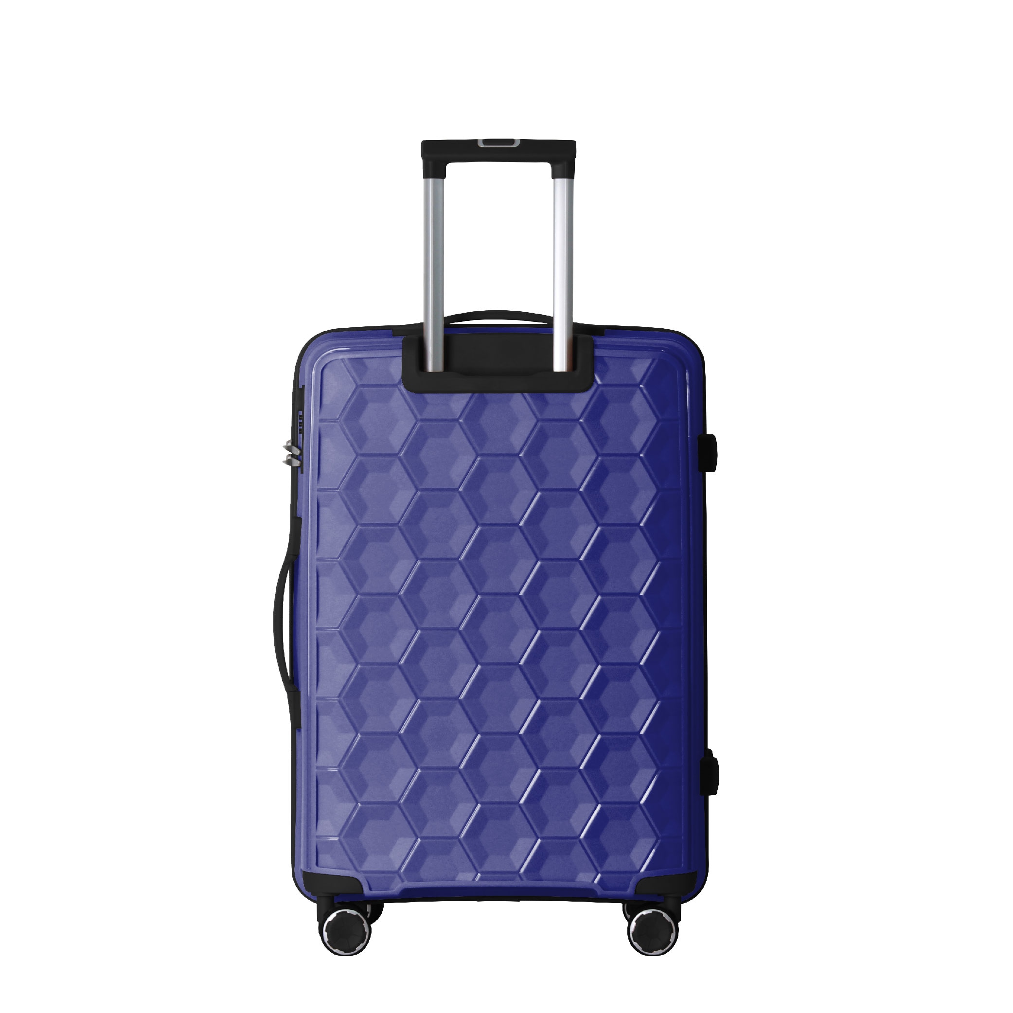 3-Piece Luggage Set Travel Lightweight Suitcases With Rolling Wheels, TSA Lock & Moulded Corner, Carry On Luggages For Business, Trip, (20"/24"/28"), Navy Blue_voghion.com
